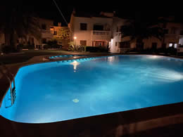 camelia pool at night 